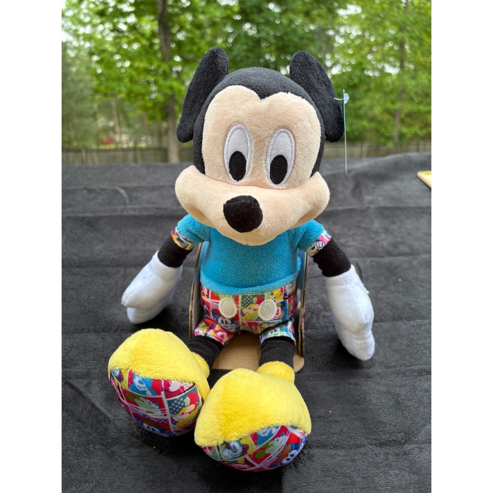 Mickey Mouse Plush 9" Disney Stuffed Toy Blue Shirt Red Shorts